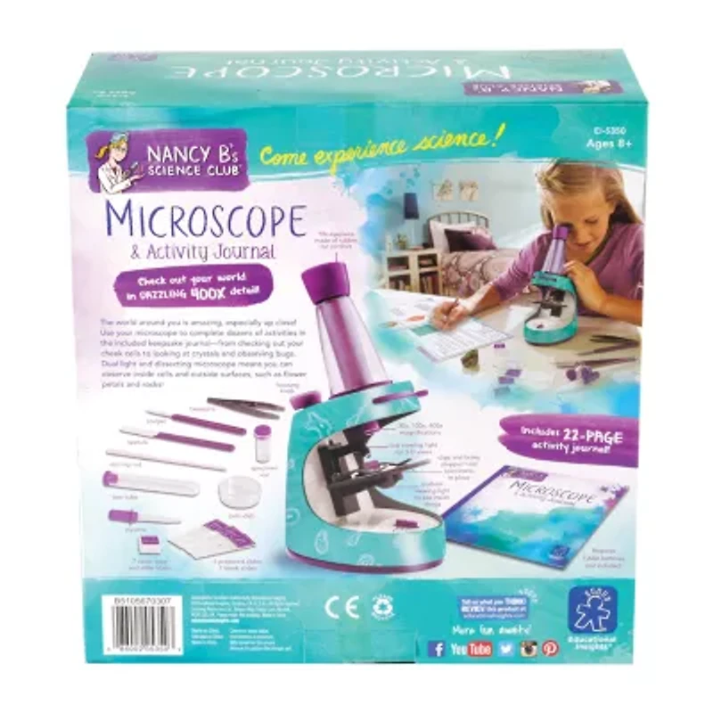 Educational Insights Nancy B'S Science Club® Microscope & Activity Journal Discovery Toy