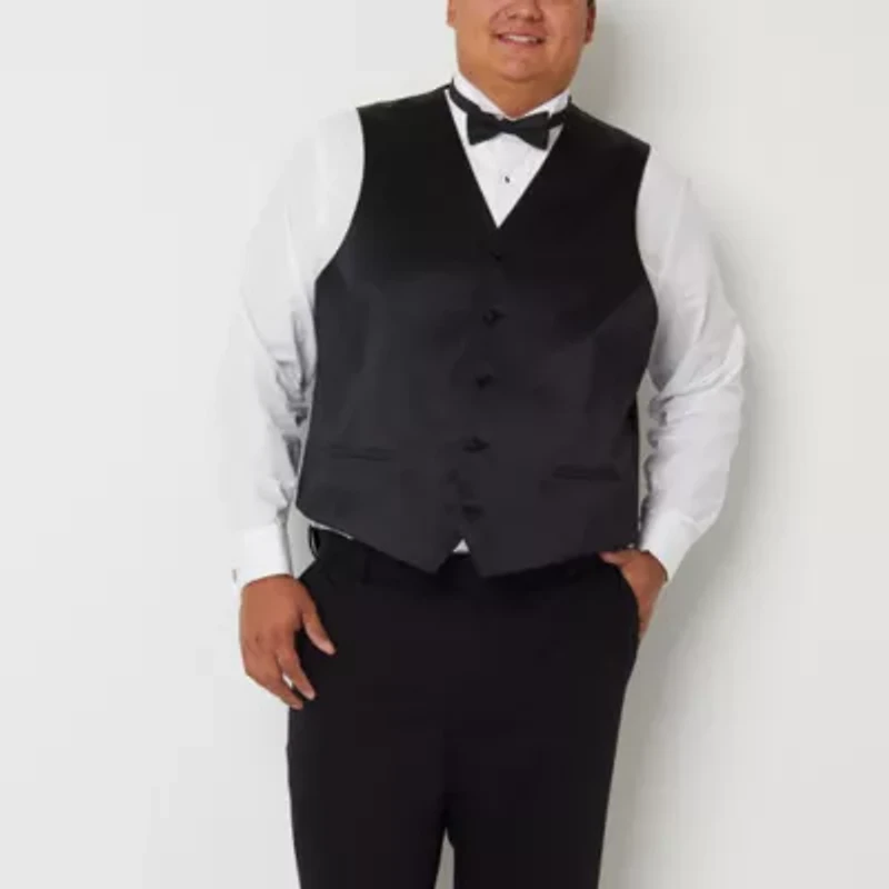 J. Ferrar Ultra Comfort Mens Big and Tall Classic Fit Tuxedo Vest