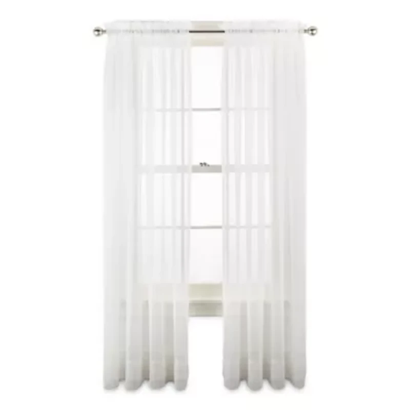 Liz Claiborne Lisette Rod Pocket Sheer Single Curtain Panel