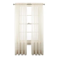 Liz Claiborne Lisette Rod Pocket Sheer Single Curtain Panel
