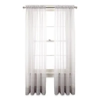Liz Claiborne Lisette Rod Pocket Sheer Single Curtain Panel