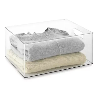 Home Expressions Large Clear Stackable Storage Bin