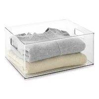 Home Expressions Large Clear Stackable Storage Bin