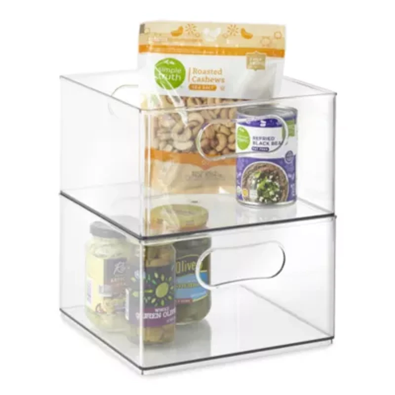 Home Expressions 2-pc. Single Compartment Stackable Storage Bin