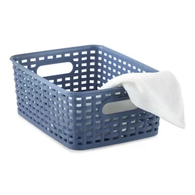 Home Expressions Small Durable Plastic Weave Storage Bin