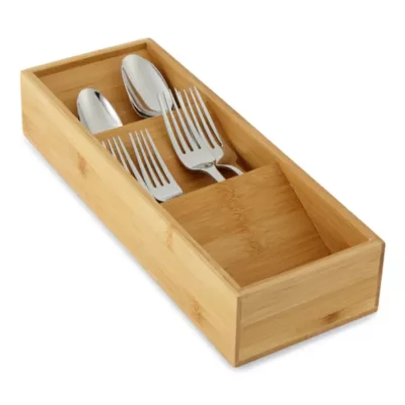 Home Expressions Bamboo In- Drawer Utensil Holder