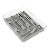 Home Expressions Acrylic & Silicone 5 Section Utensil Holder