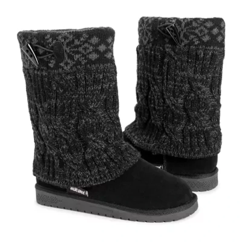 Muk Luks Womens Cheryl Flat Heel Winter Boots