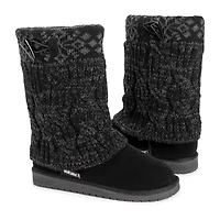 Muk Luks Womens Cheryl Flat Heel Winter Boots
