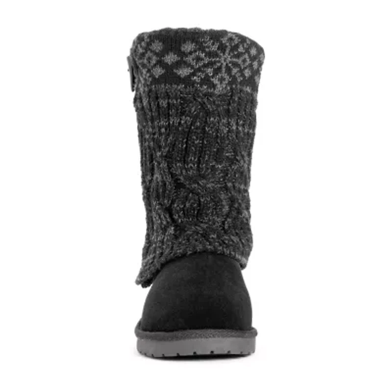 Muk Luks Womens Cheryl Flat Heel Winter Boots