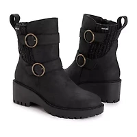Muk Luks Womens Fainley Faith Block Heel Dress Boots