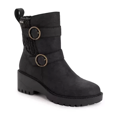 Muk Luks Womens Fainley Faith Block Heel Dress Boots