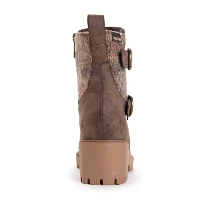 Muk Luks Womens Fainley Faith Block Heel Dress Boots