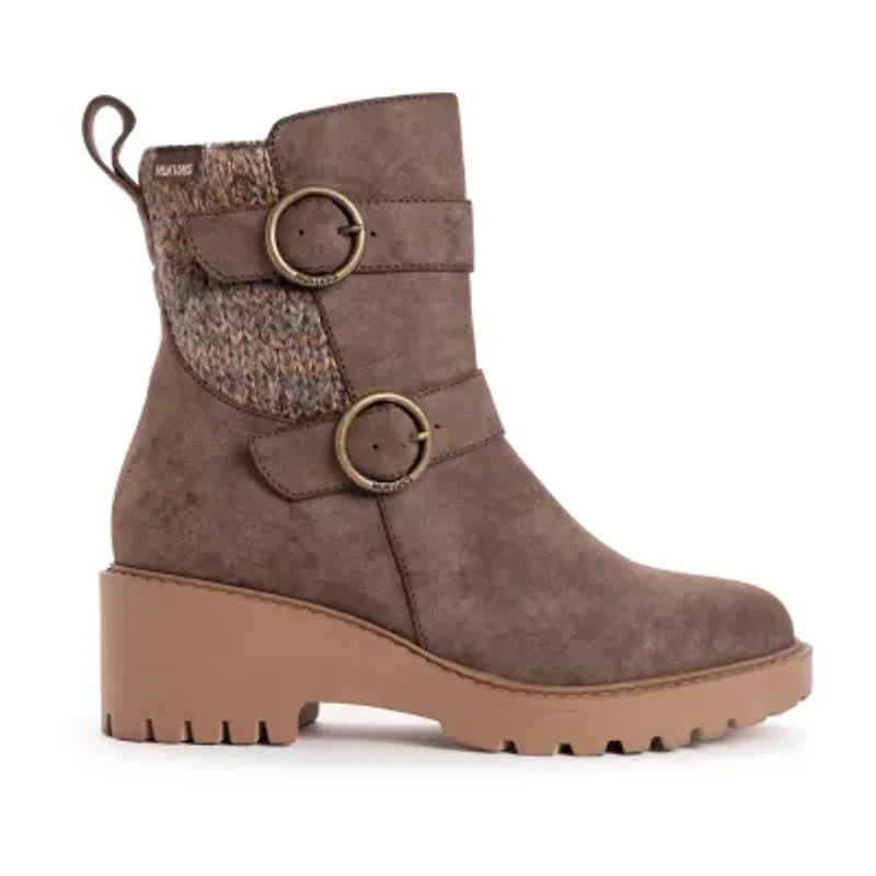 Muk Luks Womens Fainley Faith Block Heel Dress Boots