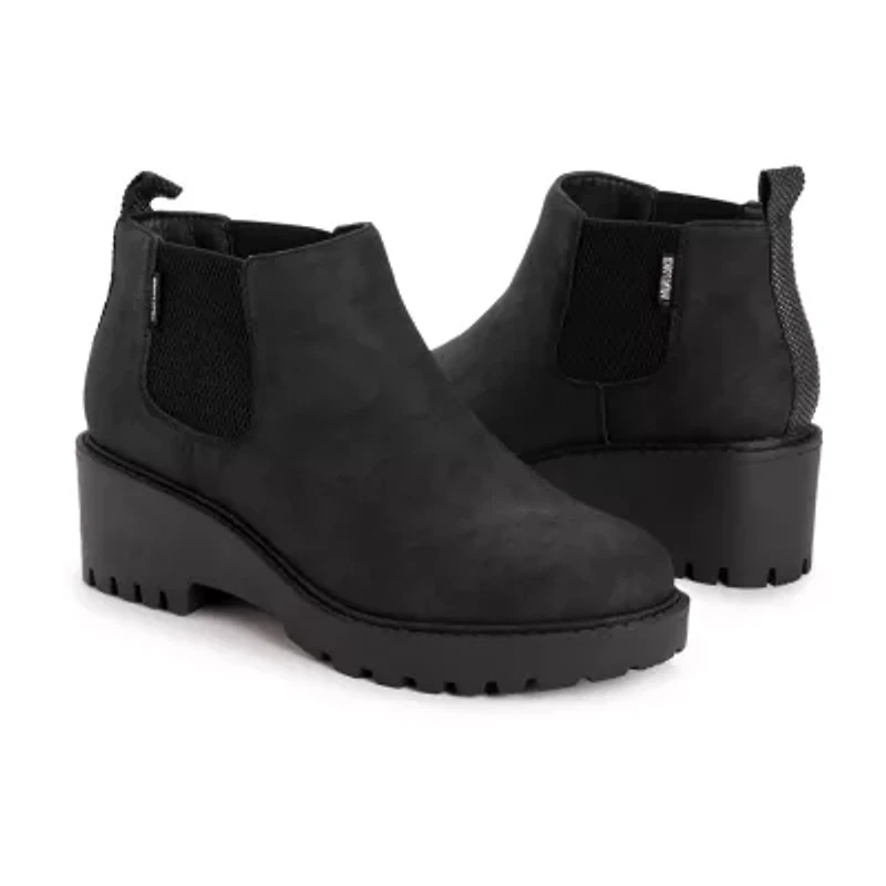 Muk Luks Womens Finley Francis Block Heel Dress Boots