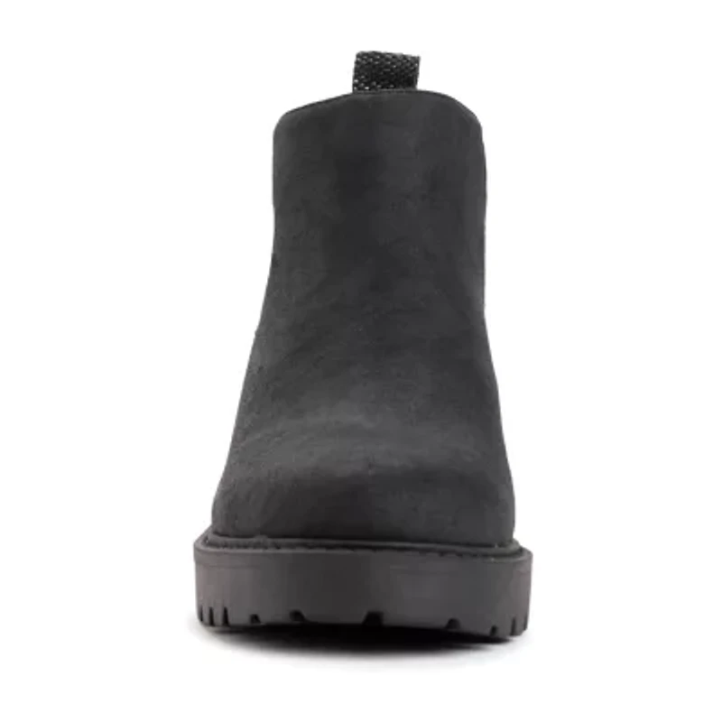Muk Luks Womens Finley Francis Block Heel Dress Boots