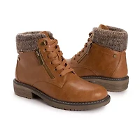 Muk Luks Womens Garland Georgia Stacked Heel Dress Boots
