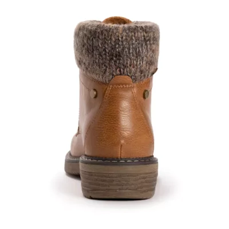 Muk Luks Womens Garland Georgia Stacked Heel Dress Boots