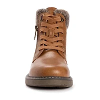 Muk Luks Womens Garland Georgia Stacked Heel Dress Boots