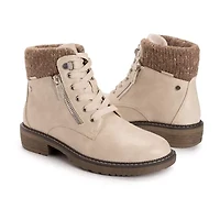 Muk Luks Womens Garland Georgia Stacked Heel Dress Boots