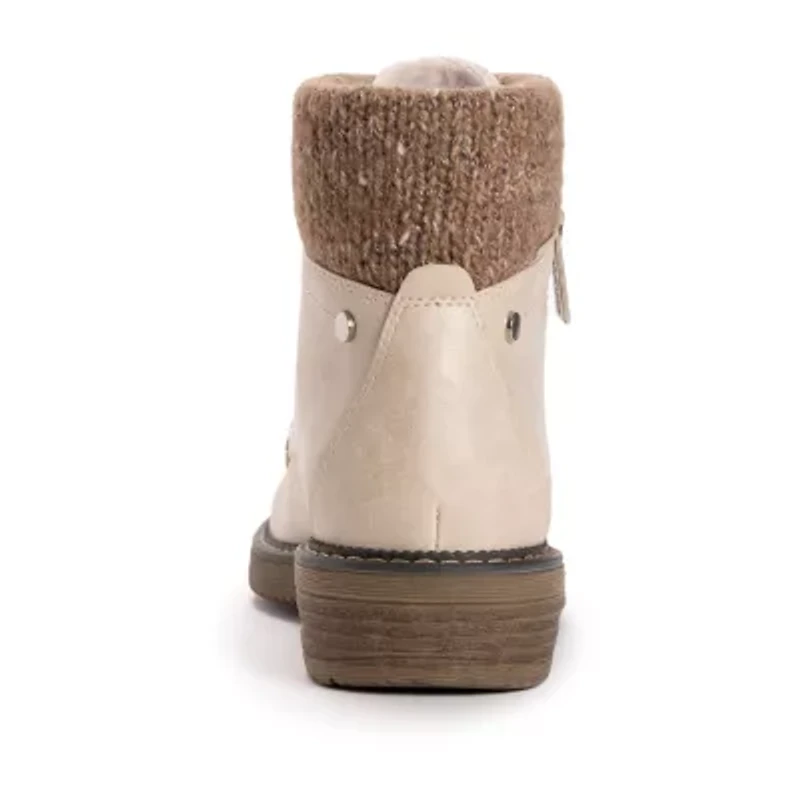 Muk Luks Womens Garland Georgia Stacked Heel Dress Boots