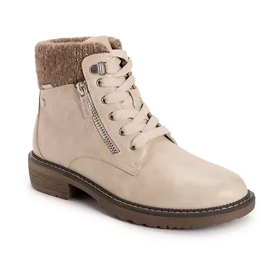 Muk Luks Womens Garland Georgia Stacked Heel Dress Boots