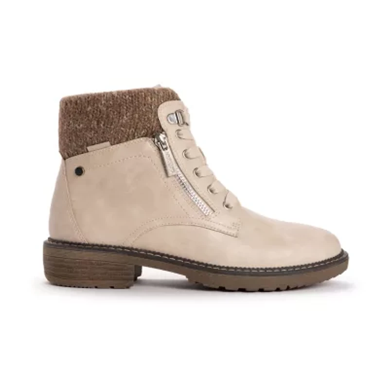 Muk Luks Womens Garland Georgia Stacked Heel Dress Boots