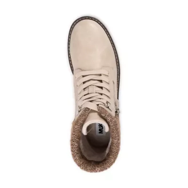 Muk Luks Womens Garland Georgia Stacked Heel Dress Boots