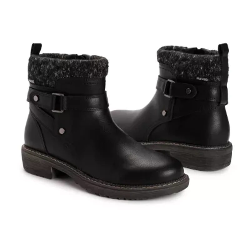 Muk Luks Womens Garland Gina Stacked Heel Dress Boots