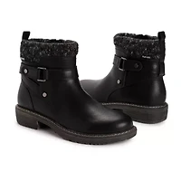 Muk Luks Womens Garland Gina Stacked Heel Dress Boots