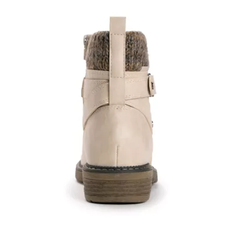 Muk Luks Womens Garland Gina Stacked Heel Dress Boots