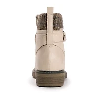Muk Luks Womens Garland Gina Stacked Heel Dress Boots