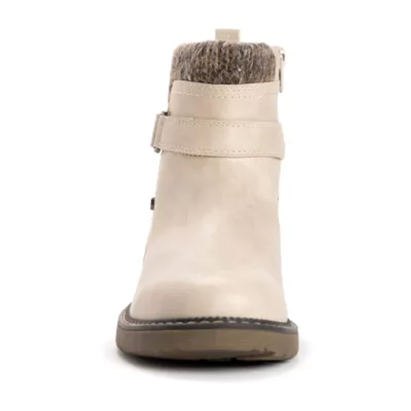 Muk Luks Womens Garland Gina Stacked Heel Dress Boots