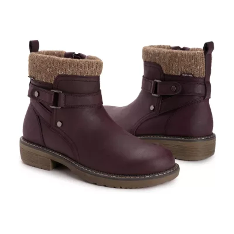 Muk Luks Womens Garland Gina Stacked Heel Dress Boots