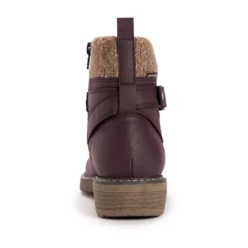 Muk Luks Womens Garland Gina Stacked Heel Dress Boots