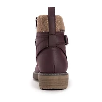 Muk Luks Womens Garland Gina Stacked Heel Dress Boots