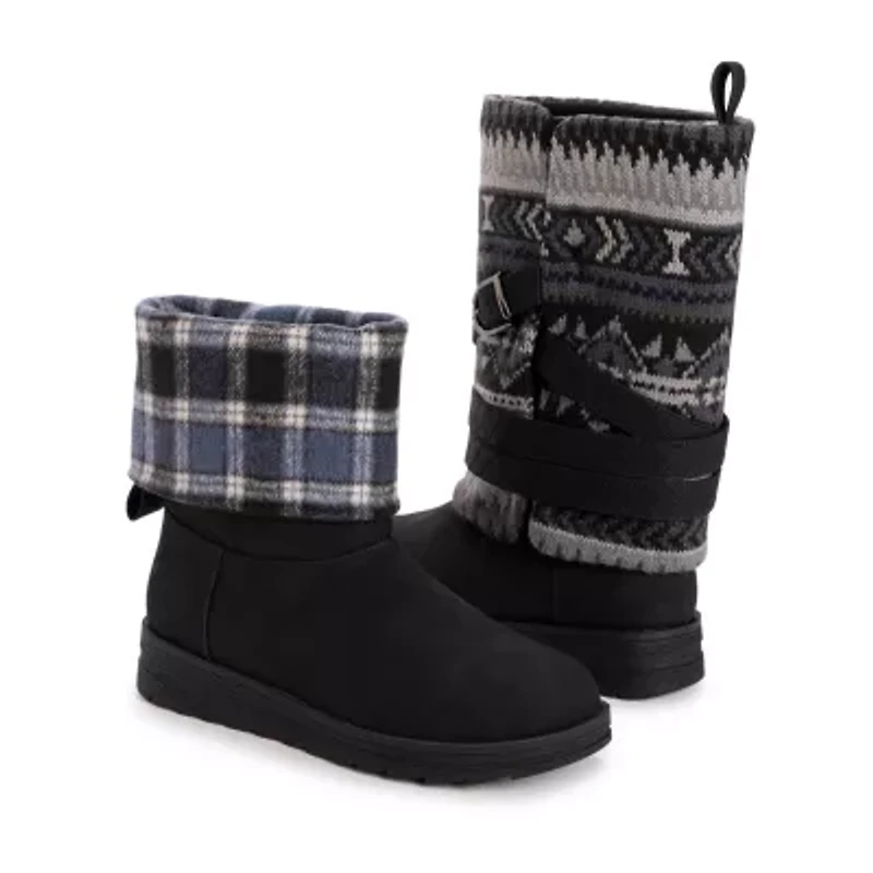 Muk Luks Womens Natalie Nikki Flat Heel Winter Boots
