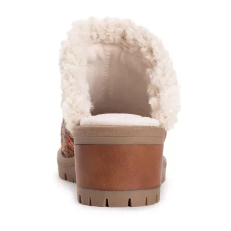 Muk Luks Womens Norway Bergen Wedge Clog Heel Dress Boots