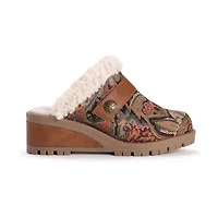 Muk Luks Womens Norway Bergen Wedge Clog Heel Dress Boots