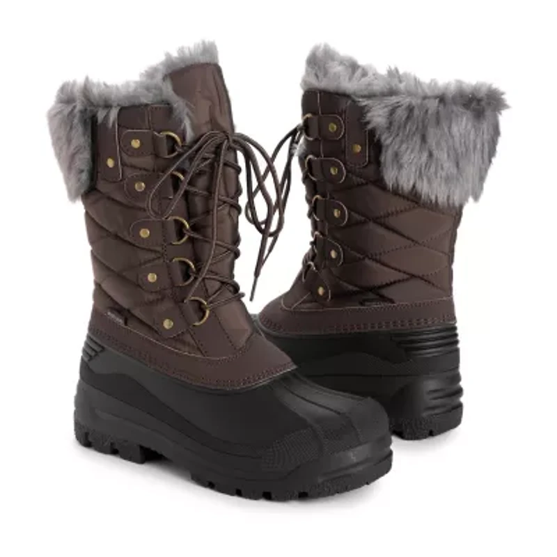 Muk Luks Womens Palmer Paige Flat Heel Dress Boots