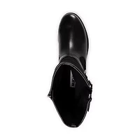 Muk Luks Womens Scarlett Sabrina Block Heel Combat Boots