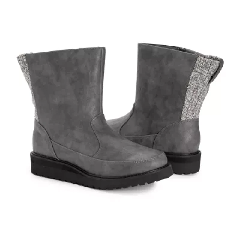 Muk Luks Womens Slope Natalie Flat Heel Dress Boots