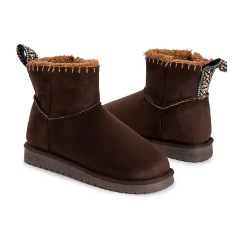 Muk Luks Womens Tatum Flat Heel Winter Boots