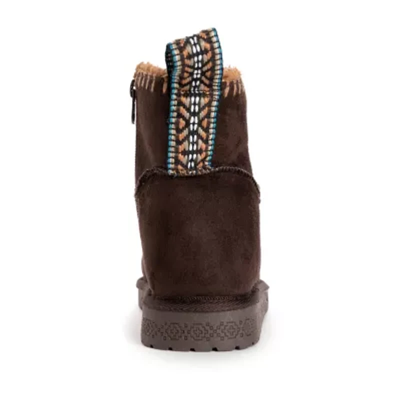 Muk Luks Womens Tatum Flat Heel Winter Boots