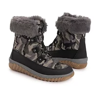Muk Luks Womens Winnie Waverly Flat Heel Winter Boots