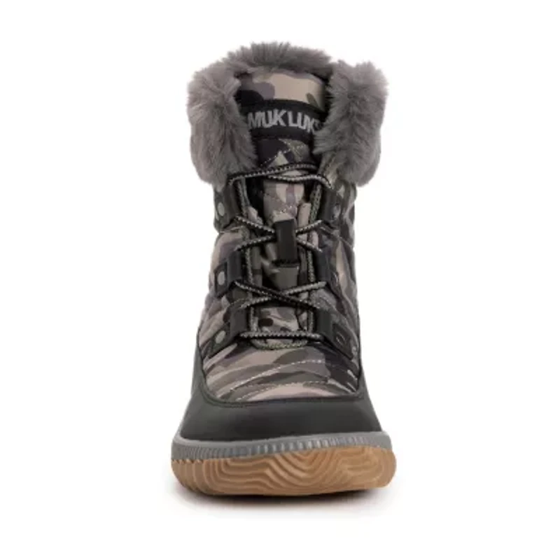 Muk Luks Womens Winnie Waverly Flat Heel Winter Boots
