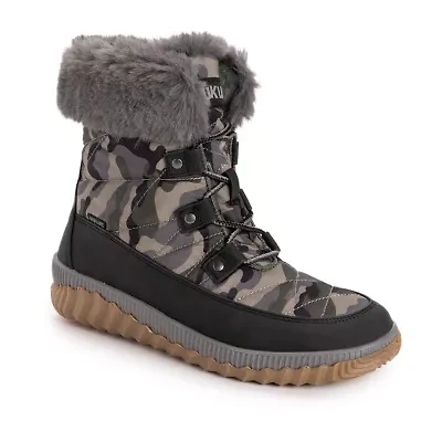 Muk Luks Womens Winnie Waverly Flat Heel Winter Boots