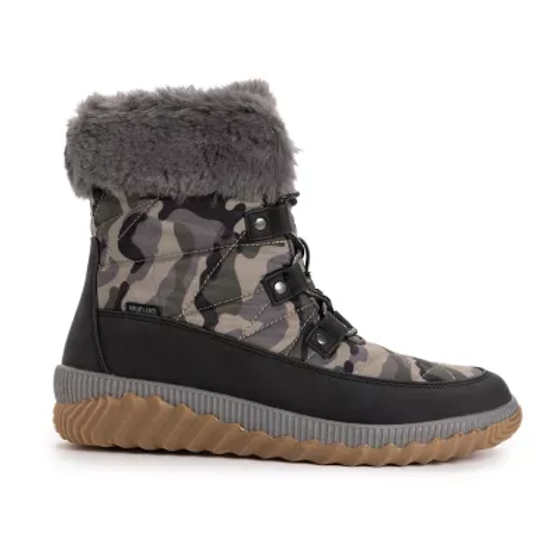 Muk Luks Womens Winnie Waverly Flat Heel Winter Boots