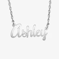 Womens Sterling Silver 18 Inch Name Necklace