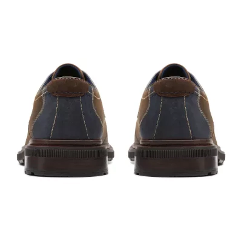 Clarks Burchill Mens Round Closed Toe Oxford Shoes